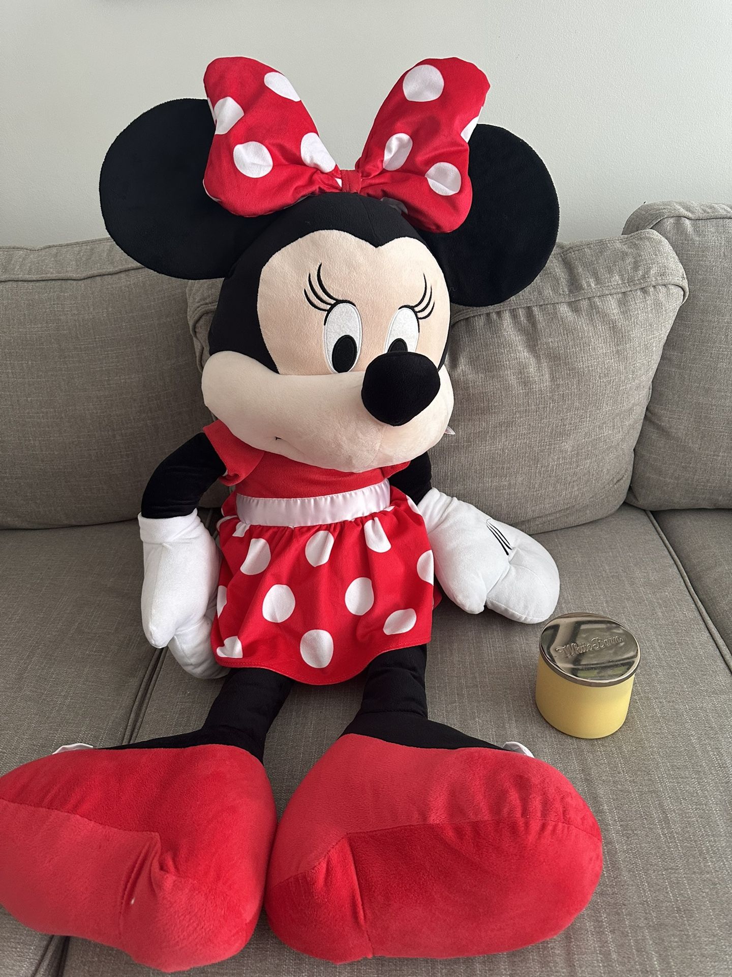 40in jumbo plush Minnie Mouse in red dress