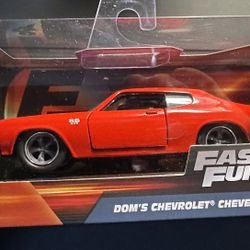Jada Toys Fast & Furious Dom's 1970 Chevy Chevelle SS Red Die Cast 1:32 New 🔥