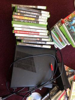 Xbox 360 with all these games used but works like new