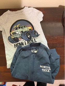 Toddler 5T Monster Truck Jacket And Shirt Boys Monster Trucks
