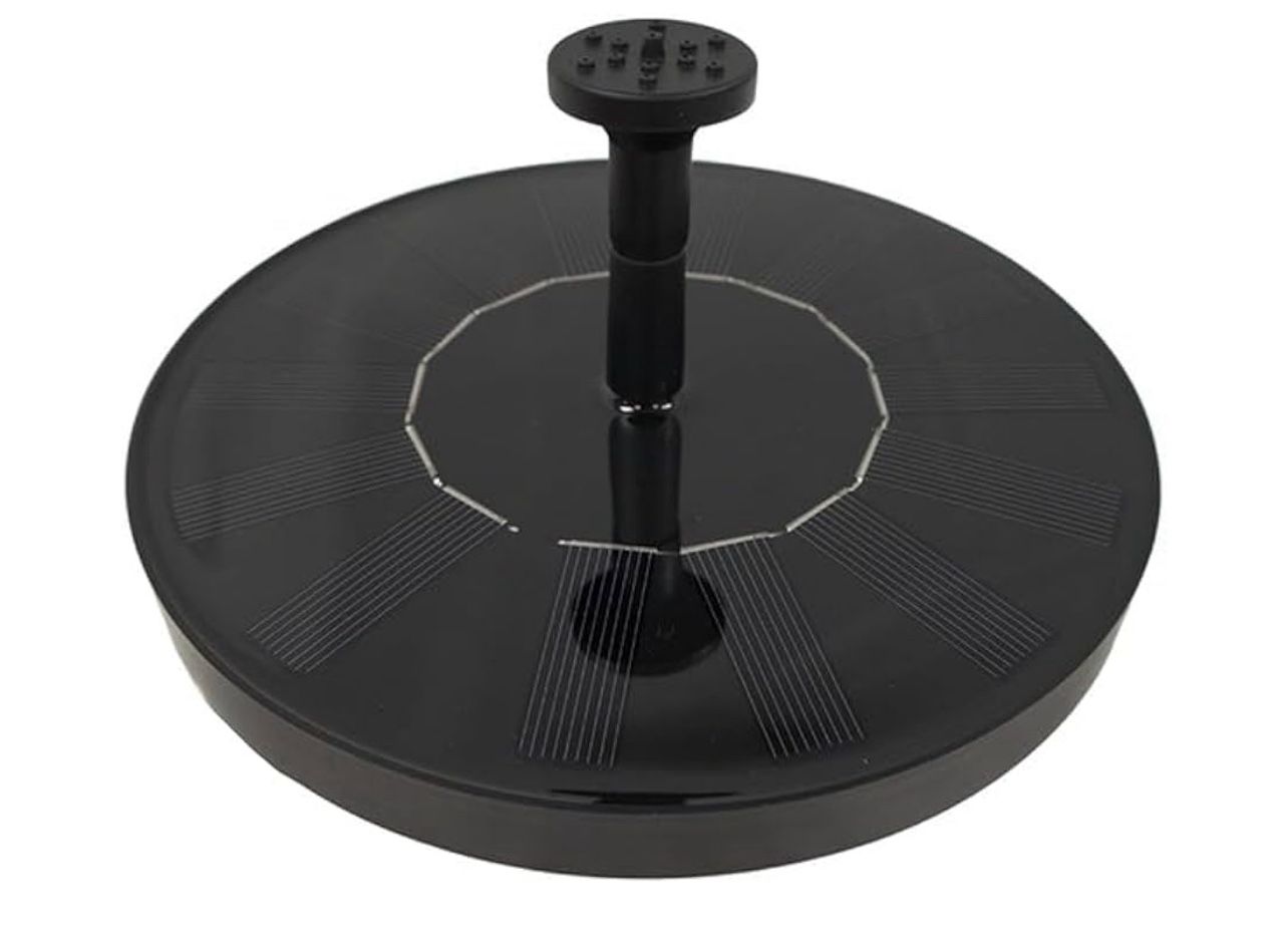 Wild Bird Lover’s Solar Powered Bird Bath Fountains, 4 Pack – Floating 6.5" Solar Pumps with 5 Spray Heads Each, Gold & Black Finish, Eco-Friendly Out