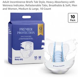 Premier Protection Adult Incontinence Briefs 10-Pack