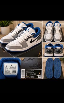 BRAND NEW Nike Air Jordan 1 Low SE āTrue Blueā ā Size 8 ā With Original Box