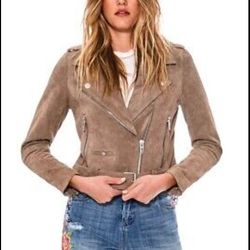 Brand New BLANK NYC Women’s L Sand Stoner Leather Moto Jacket