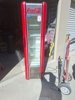 Retro coca cola refrigerator case
