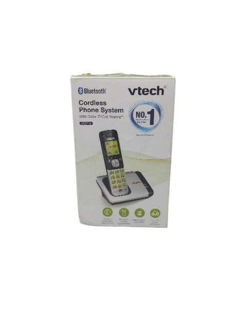 VTech CS6719 DECT 6.0 Cordless Phone with Caller ID/Call Waiting, 1 Handset – Silver/Black
