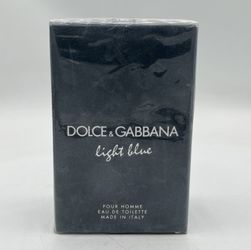 Dolce & Gabbana Light Blue Pour Homme Eau de Toilette 4.2 oz 125 Ml New In Sealed Box Authentic.