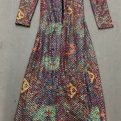 Sequin Asian Design Dress By Malcolm Starr