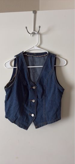 Dark Wash Denim Vest small
