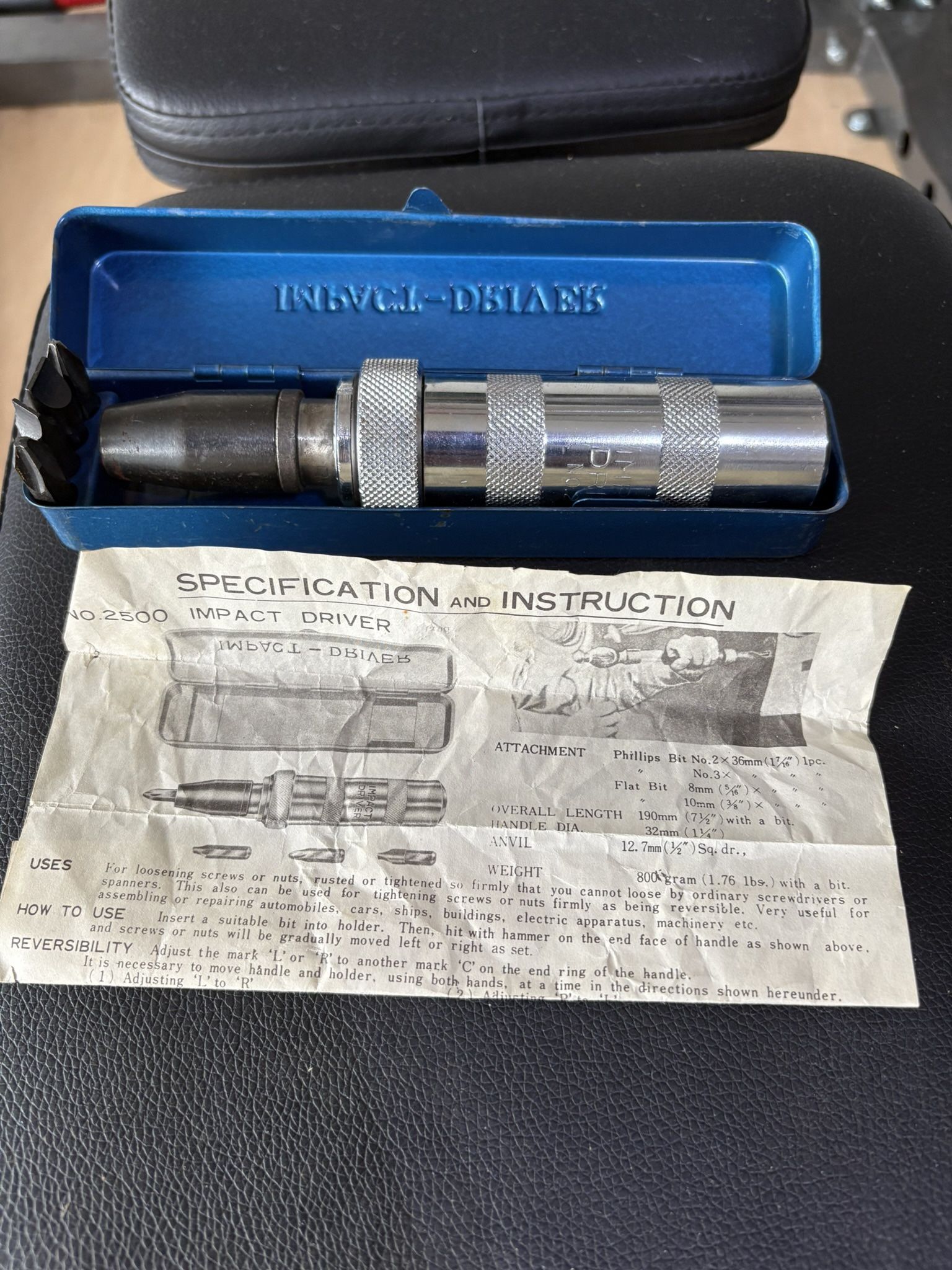 Vintage Impact Driver Set w/ Case & Instructions