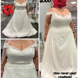 Brand New Wedding Dress Plus Size 28W