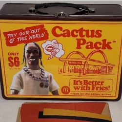 Travis Scott X McDonald’s Cactus Jack Retro metal Lunch Box W/ Thermos (new)