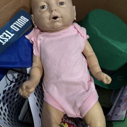Vintage baby Doll  Enson 1988 Reborn Baby Girl Jointed Doll 