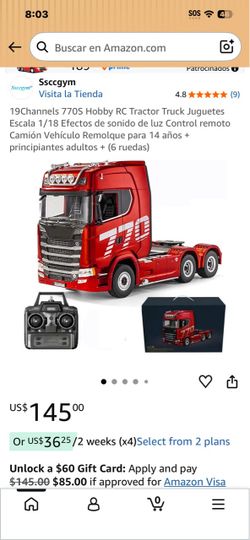 HUINA 1501 RC Truck 770S Tractor de aleación 19CH 1/18 2,4G Control remoto camión remolque