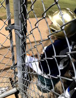 Gold Baseball helmet Rawlings