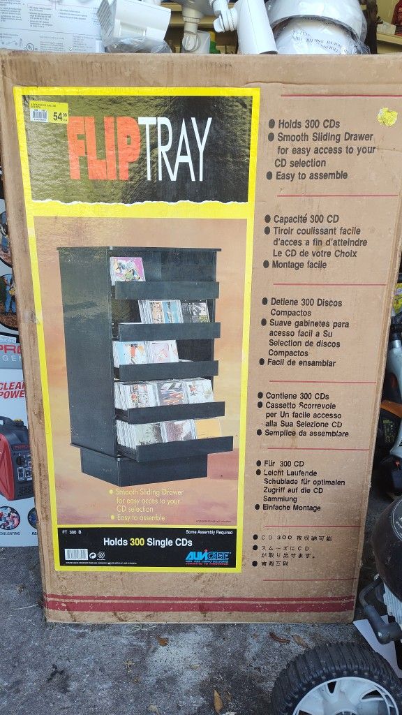 CD FLIP TRAY HOLDER/ORGANIZER CABINET
