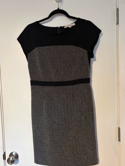 Loft Black and Grey Dress