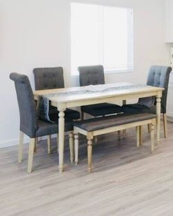 Dining kitchen/living room table set of 6 pieces by MERAX