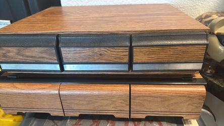 Wood Grain Desktop Drawer Organizer Set