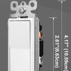 Bestten Single Pole Decorator Light Switch (99 Pcs)