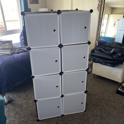 8 Cube Organizer Stackable Plastic Cube Storage Shelves Design Multifunctiona