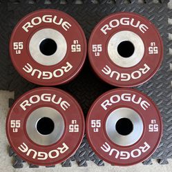 Rogue 55lb Dumbbell Bumpers Dumbbells Bumper Weight Olympic 2” Weights 55lbs lb lbs 55 Fitness Loadable