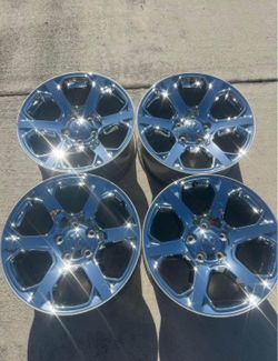 Set Of Four 20x9 Chrome 6 Spoke 5 Lug OEM Wheel Rims For Ram 1500 Years 2013-2022