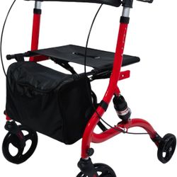 Rollator Walkers for Seniors with Seat,8" Front Wheel,Foldable Rollator Walker,E