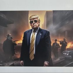 Gangster Trump Vinyl Decal Mural, Print, Poster Or Static Cling