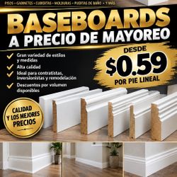 Baseboards And Vinyl Flooring On Sale