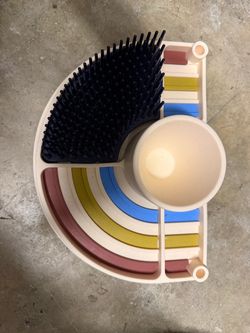 Rainbow Shower Caddy with Cup and Brush