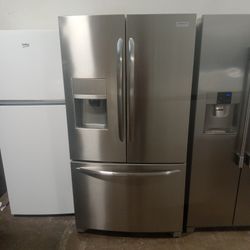 Beautiful Frigidaire Gallery Stainless Steel French Door Bottom Freezer Pull Out Refrigerator Water And Ice In The Door Price To Sell