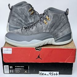 NEW 2017 Air Jordan 12 Retro Dark Grey size 11 Wolf 130690-005 Receipt
