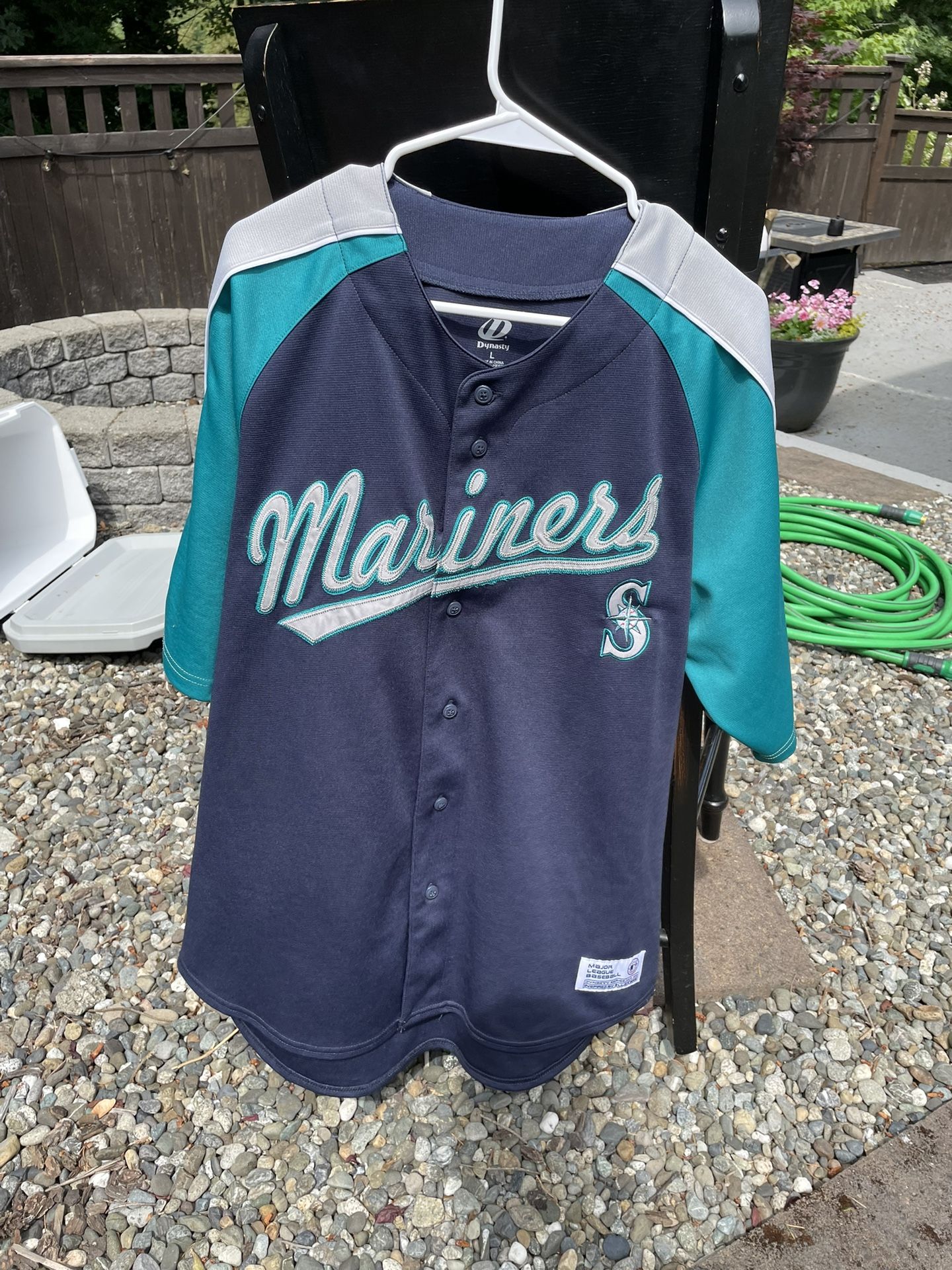Vintage Seattle Mariners Baseball Jersey Mens Large Dynasty Series Official MLB