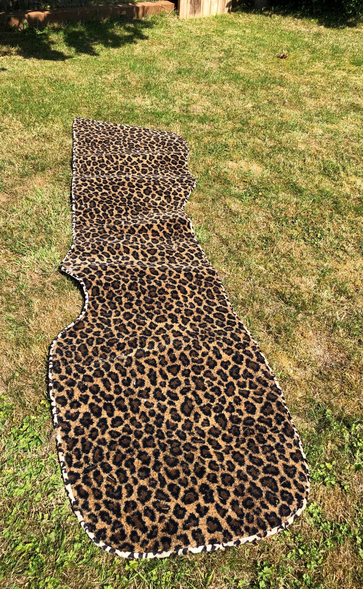 Leopard carpet runner for and RV, cabin, boat, limo, van, etc