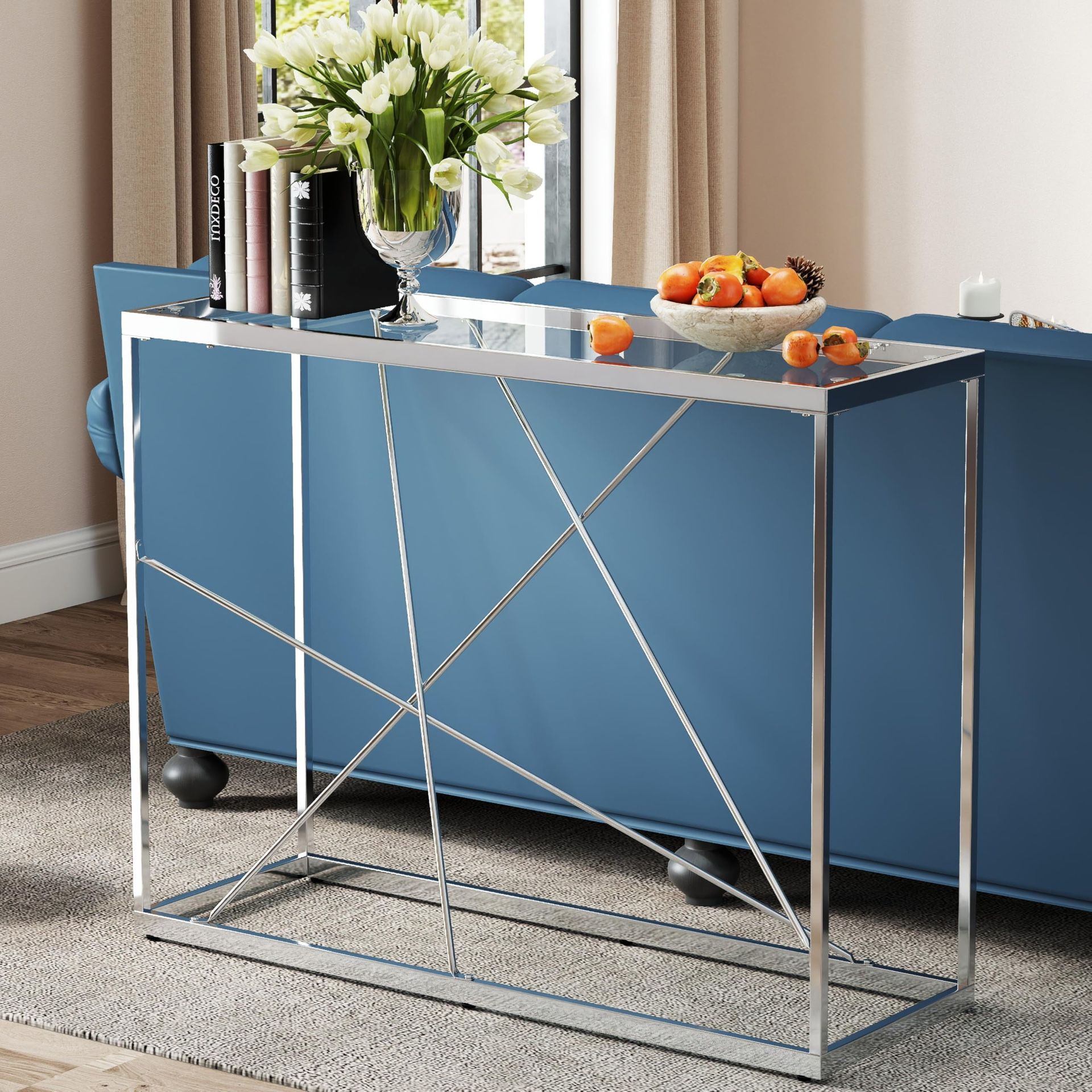 New Modern Glass Console / Sofa Table