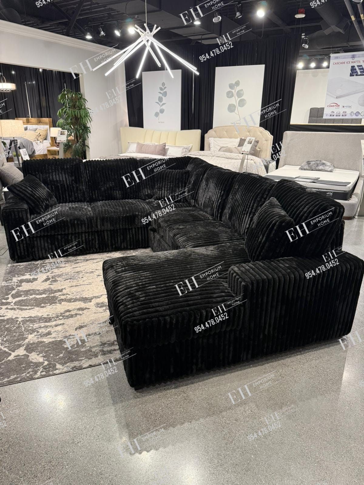 Black Velvet Sofa Sectional 🔥buy Now Pay Later