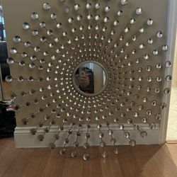 Mid Century Modern Sunburst Mirror 