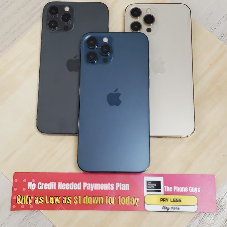 Apple iPhone 12 Pro Max 5G - $1 DOWN TODAY, NO CREDIT NEEDED
