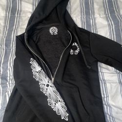 chrome hearts horseshoe hoodie black 