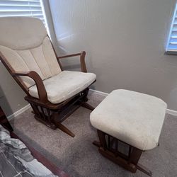 Rocking Chair With Rocking Foot Stool
