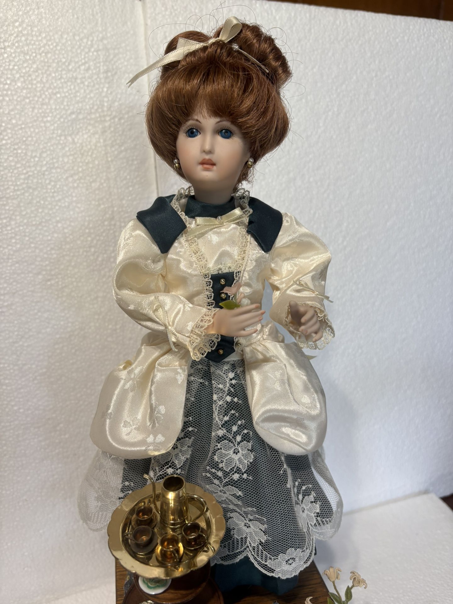 Antique Moving Dolls Along With Music Box
