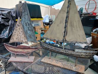 Sculptures Sailing Boats Artist Laguna metal