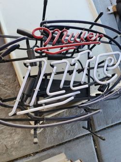 Miller Lite Neon Bar Sign