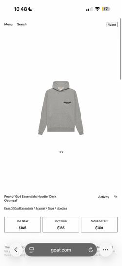Essentials Fear of God hoodie - Dark Oatmeal