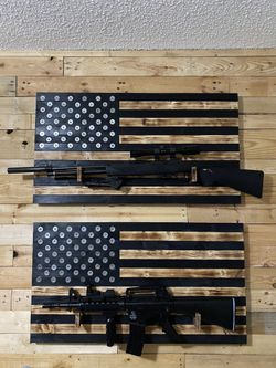 Custom American Flag Gun Rack