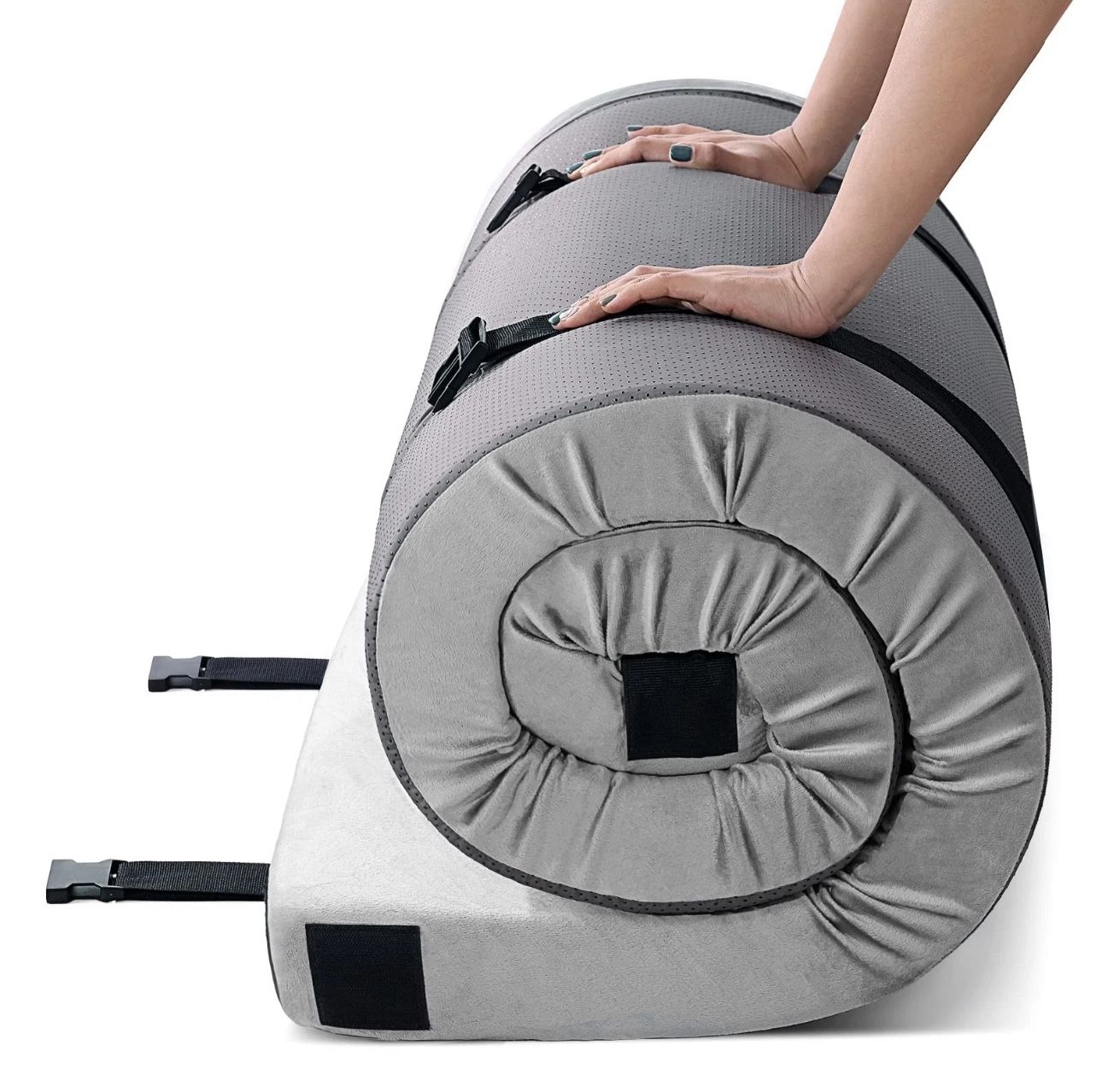 KingChii CertiPUR-US Memory Foam Camping Mattress, Portable Roll Up Travel Car C