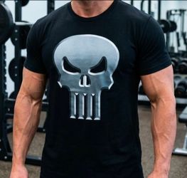 🎃 Official Marvel The Punisher 3D Skull Graphic Tee | Size - XL