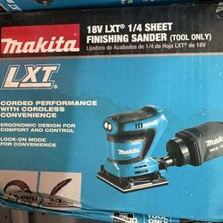 Makita new 1/4" Sander 18v