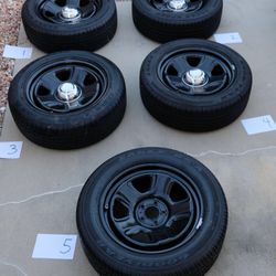 4 or 5 18" wheels, near full tread Goodyear tires, for Dodge or Chrysler